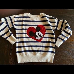 Gap brand Mickie Mouse flip sequin sweater